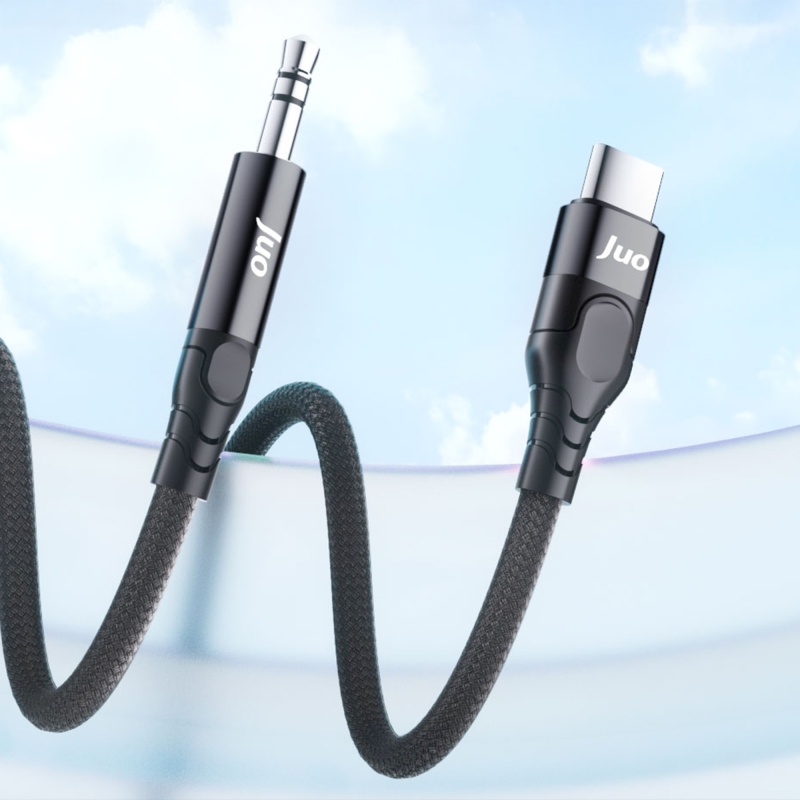 Juo USB Type-C to 3.5mm Jack Aux Stereo TRS Ses Kablosu 1 Metre - 2