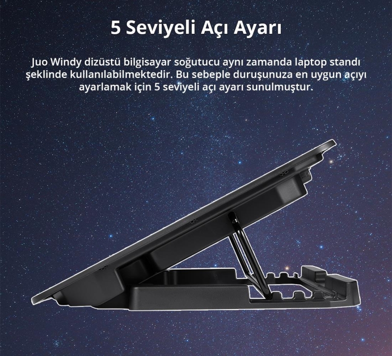 Juo Windy LED Aydınlatmalı Notebook Soğutucu - 8