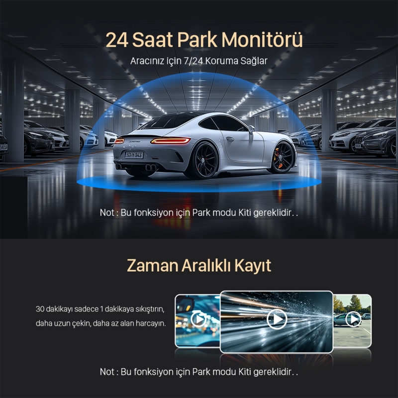 Kawa D5 Gen2 2K 1296P WiFi 145° Geniş Açı Lens Gece Görüşlü 32GB Hafıza Kartlı Akıllı Araç Kamerası - 4