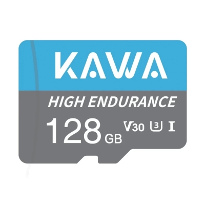 Kawa High Endurance U3 V30 100MB/s Okuma 40MB/s Yazma 128GB Micro SD Hafıza Kartı - Kawa
