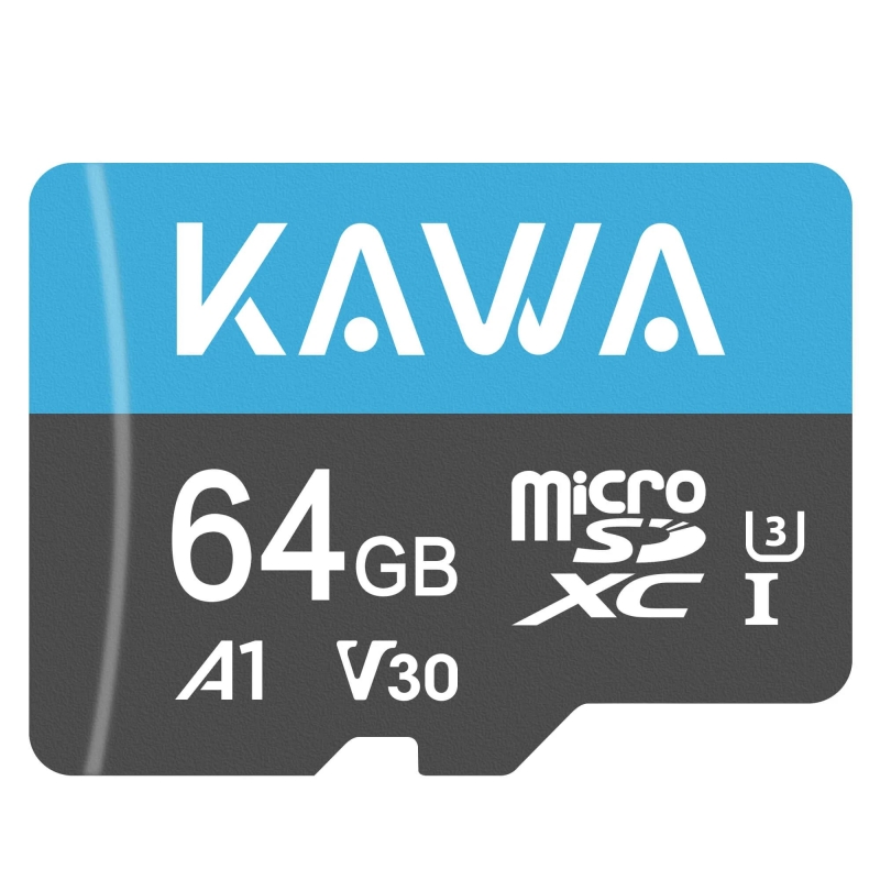 Kawa High Endurance U3 V30 100MB/s Okuma 40MB/s Yazma 64GB Micro SD Hafıza Kartı - 1