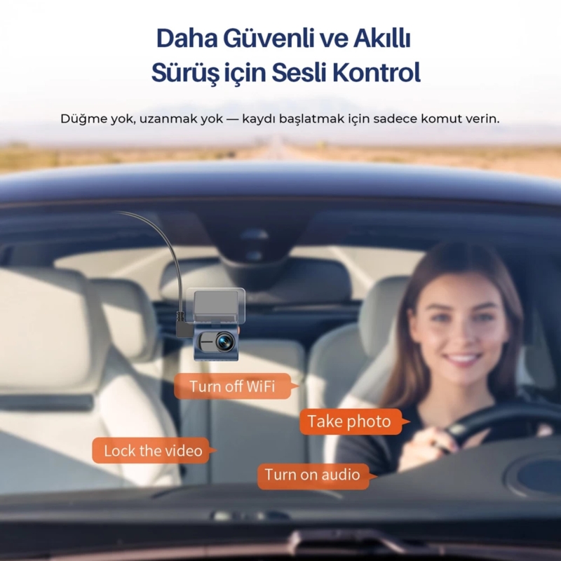 Kawa Mini 3 Pro Gen2 2K 1296P WDR 145° Geniş Açı Lens Araç Kamerası + 32GB Hafıza Kartı - 3