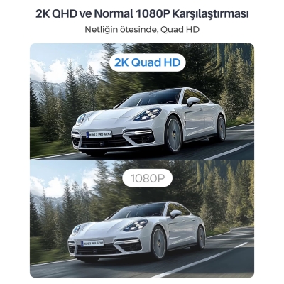 Kawa Mini 3 Pro Gen2 2K 1296P WDR 145° Geniş Açı Lens Araç Kamerası + 32GB Hafıza Kartı - 8