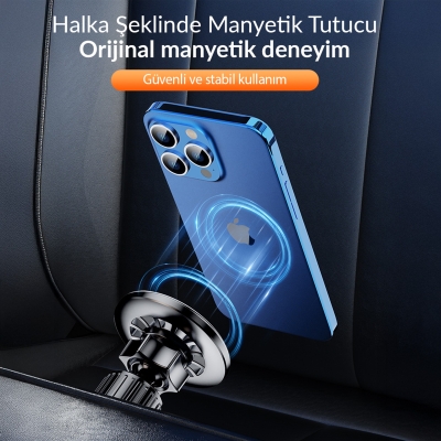 KingMa MagSafe Uyumlu Manyetik Araç içi Telefon Tutucu - 6
