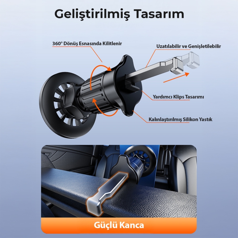 KingMa MagSafe Uyumlu Manyetik Araç içi Telefon Tutucu - 8