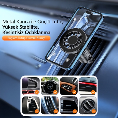 KingMa MagSafe Uyumlu Manyetik Araç içi Telefon Tutucu - 9
