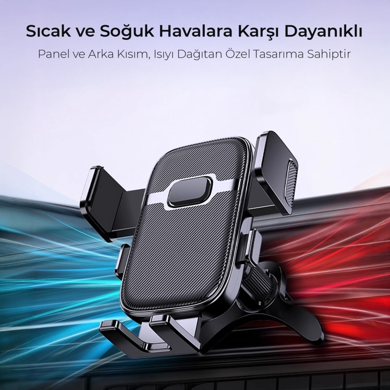KingMa Metal Kancalı Havalandırma Destekli Araç içi Telefon Tutucu - 8