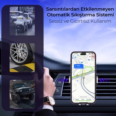 KingMa Metal Kancalı Havalandırma Destekli Araç içi Telefon Tutucu - 6