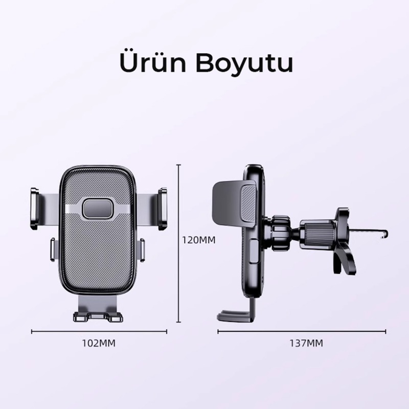 KingMa Metal Kancalı Havalandırma Destekli Araç içi Telefon Tutucu - 10