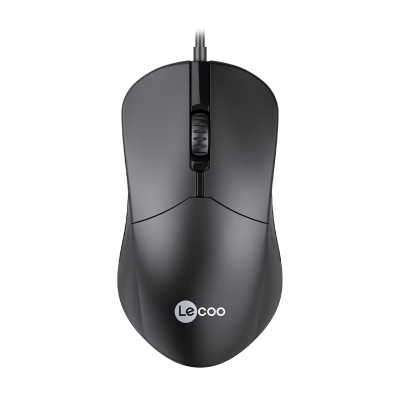 Lecoo M1102 USB Kablolu 1200DPI 3 Tuşlu PC, Mac, Dizüstü Bilgisayar için Optik Mouse Siyah - LeCoo