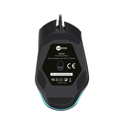Lecoo MG1101 Kablolu 6400DPI 8 Tuşlu RGB LED Aydınlatmalı PC, Mac, Dizüstü Bilgisayar Uyumlu Gaming Optik Mouse Siyah - 6
