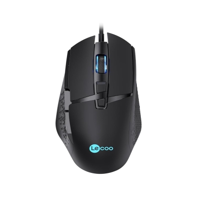 Lecoo MG1101 Kablolu 6400DPI 8 Tuşlu RGB LED Aydınlatmalı PC, Mac, Dizüstü Bilgisayar Uyumlu Gaming Optik Mouse Siyah - LeCoo