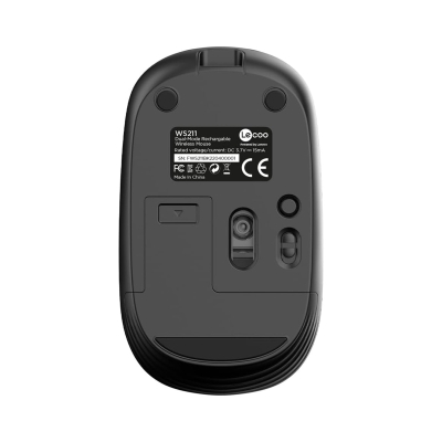 Lecoo WS211 1600DPI Dual Mod Bluetooth ve Kablosuz Şarj Edilebilir Optik Mouse Siyah - 7