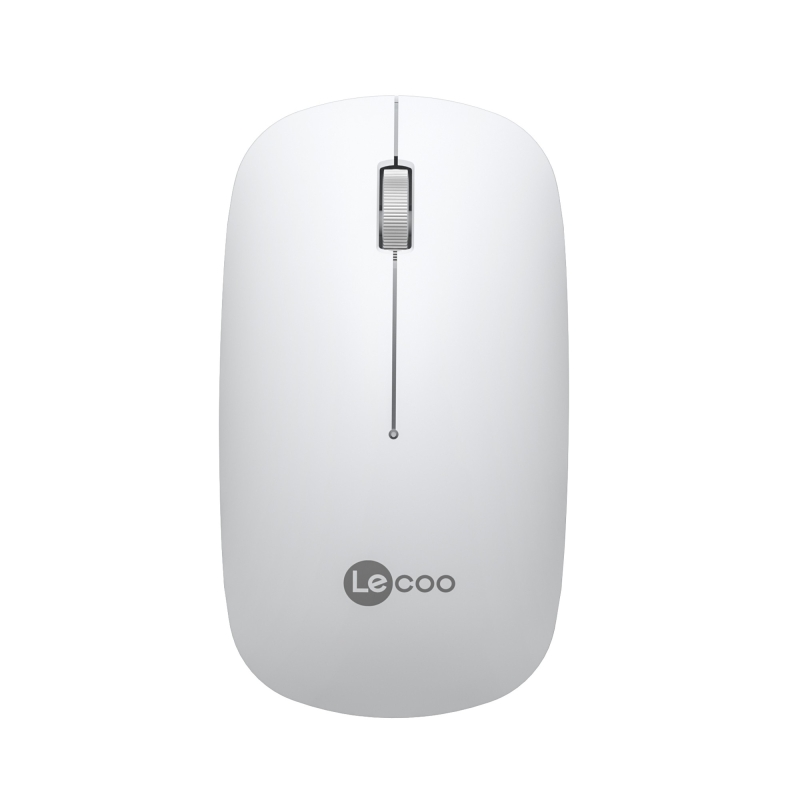 Lecoo WS214 Kablosuz 1200DPI 3 Tuşlu Sessiz, Sağ ve Sol Elle Kullanıma Uygun Optik Mouse Beyaz - 1