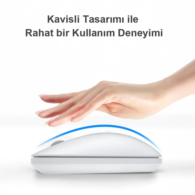 Lecoo WS214 Kablosuz 1200DPI 3 Tuşlu Sessiz, Sağ ve Sol Elle Kullanıma Uygun Optik Mouse Beyaz - 5