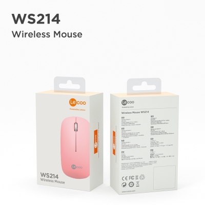 Lecoo WS214 Kablosuz 1200DPI 3 Tuşlu Sessiz, Sağ ve Sol Elle Kullanıma Uygun Optik Mouse Pembe - 7