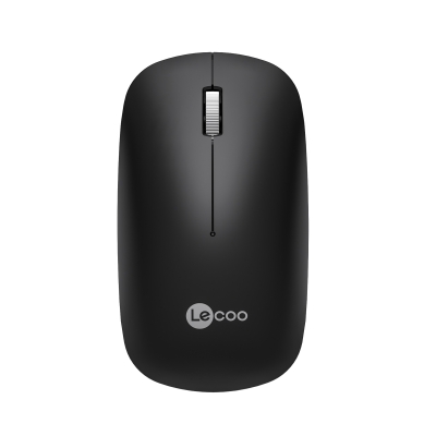 Lecoo WS214 Kablosuz 1200DPI 3 Tuşlu Sessiz, Sağ ve Sol Elle Kullanıma Uygun Optik Mouse Siyah - LeCoo