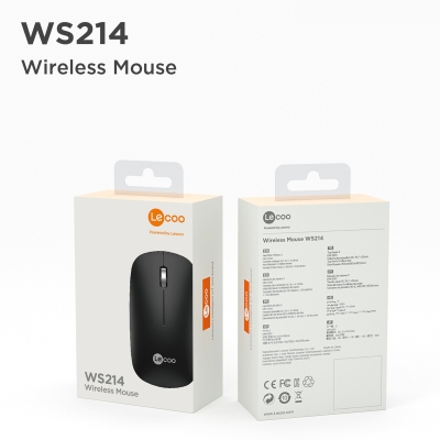 Lecoo WS214 Kablosuz 1200DPI 3 Tuşlu Sessiz, Sağ ve Sol Elle Kullanıma Uygun Optik Mouse Siyah - 7