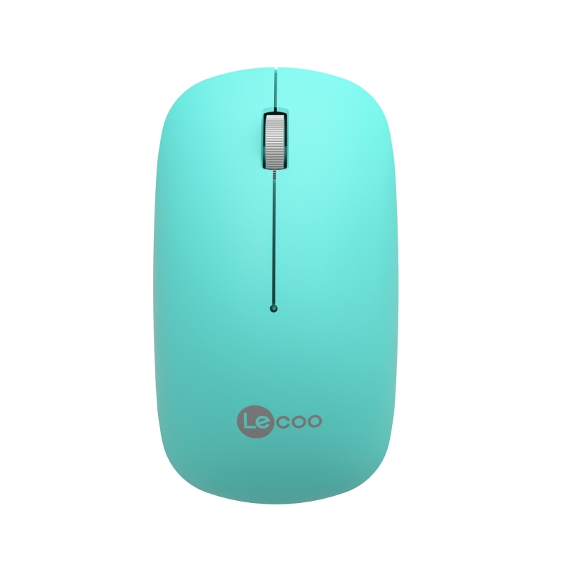 Lecoo WS214 Kablosuz 1200DPI 3 Tuşlu Sessiz, Sağ ve Sol Elle Kullanıma Uygun Optik Mouse Turkuaz - 1