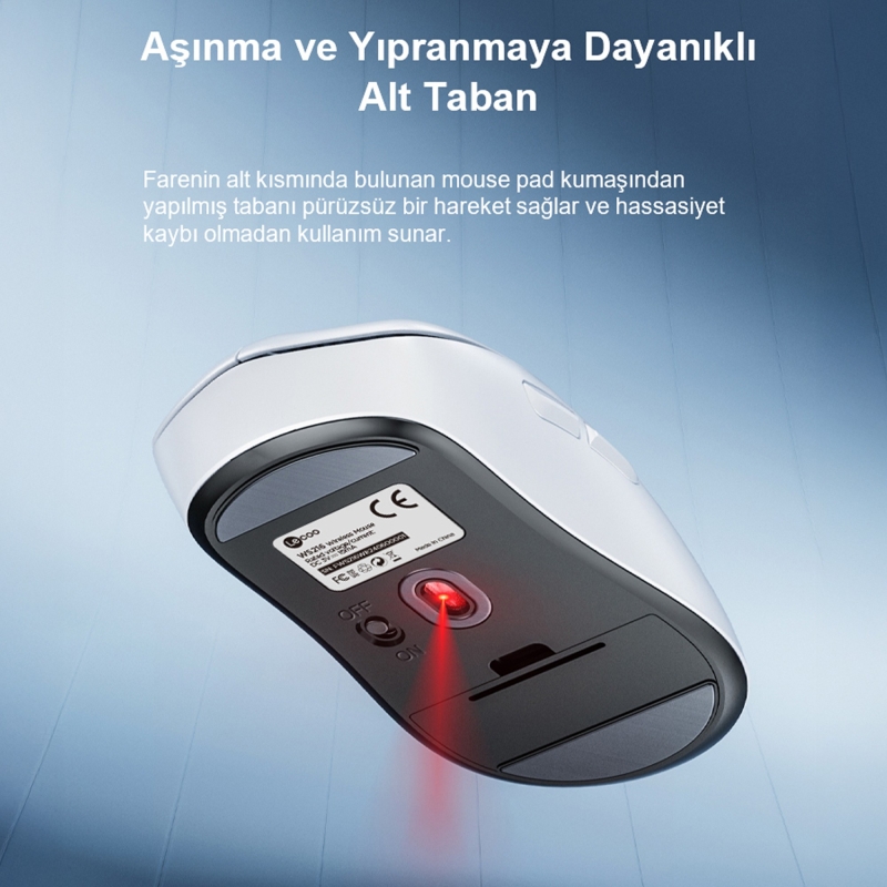 Lecoo WS216 Dual-Mode Bluetooth ve 2.4GHz 1600DPI Sessiz Optik Kablosuz Mouse Siyah - 3