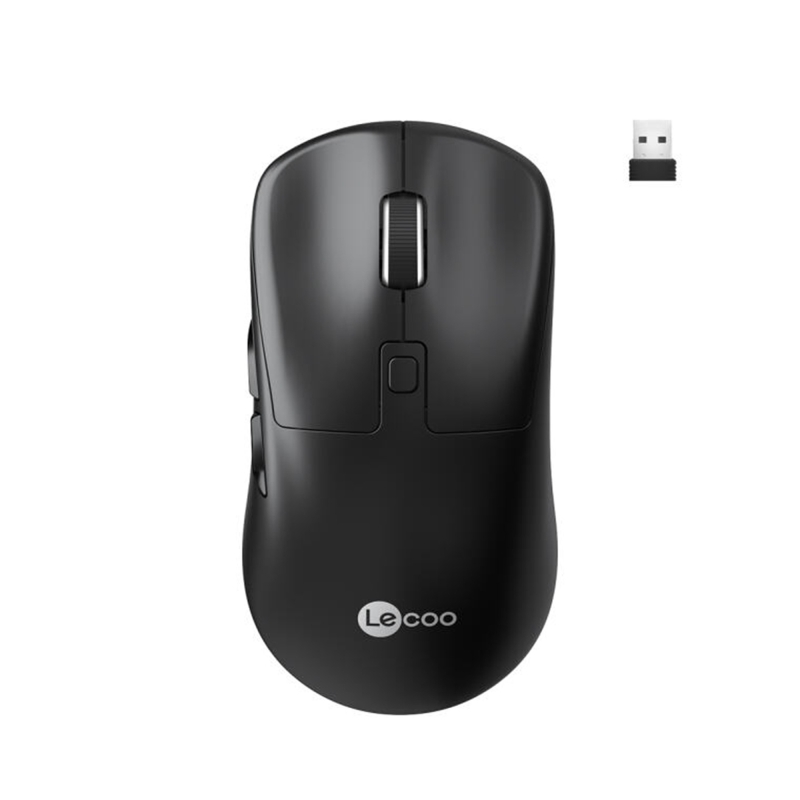 Lecoo WS216 Dual-Mode Bluetooth ve Kablosuz 2.4 GHz 1600DPI 7 Tuşlu Sessiz Optik Kablosuz Mouse Siyah - 1