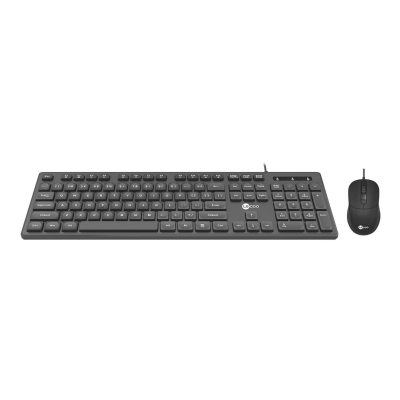 Lecoo CM102 USB Kablolu Türkçe Q Klavye & 2400DPI Optik Mouse Seti Siyah - 2