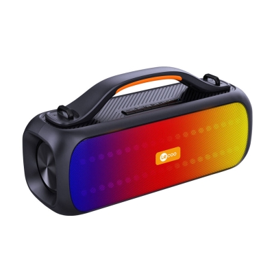 Lecoo DS155 30W Kablosuz Bluetooth 5.0 RGB Aydınlatmalı IPX5 Suya Dayanıklı TWS Stereo Taşınabilir Hoparlör Siyah - 7
