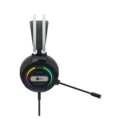 Lecoo HT401 Kablolu USB 2.0 RGB LED Aydınlatmalı Mikrofonlu Kulak Üstü Gaming Kulaklık Siyah - 8