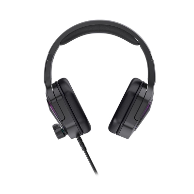 Lecoo HT403 3.5mm Jack + USB Kablolu Kulak Üstü RGB Aydınlatmalı Gaming Kulaklık Siyah - 3