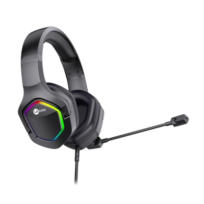 Lecoo HT403 3.5mm Jack + USB Kablolu Kulak Üstü RGB Aydınlatmalı Gaming Kulaklık Siyah - 2