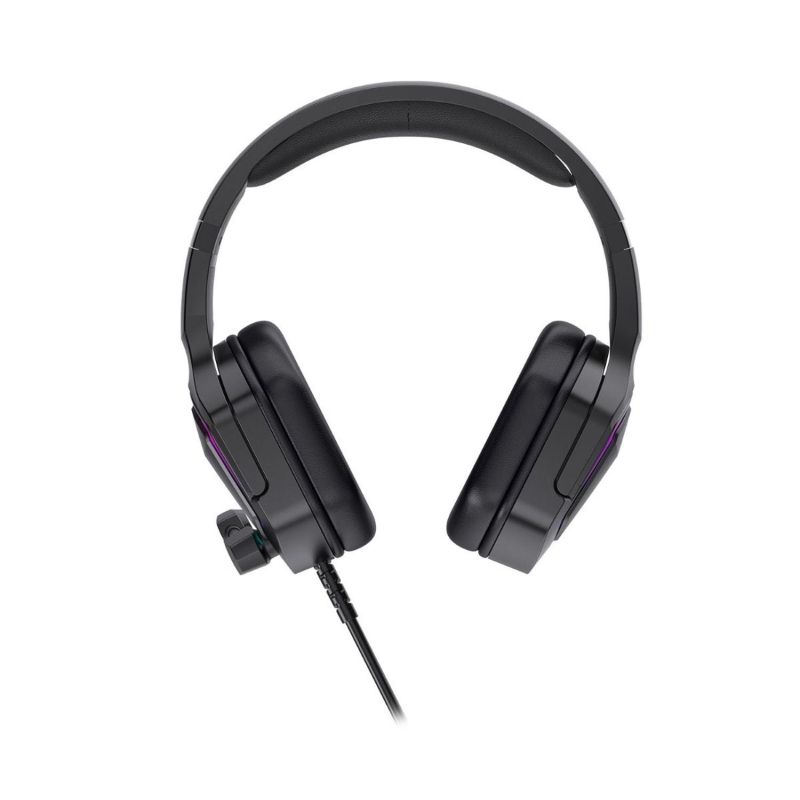 Lecoo HT403 3.5mm Jack + USB Kablolu Kulak Üstü RGB Aydınlatmalı Gaming Kulaklık Siyah - 3