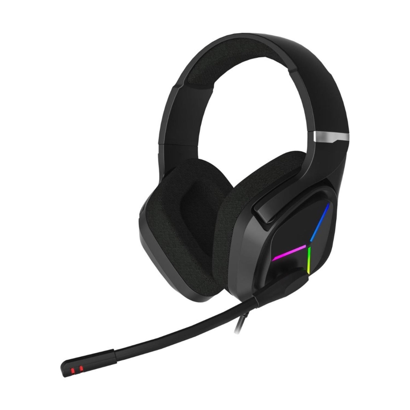 Lecoo HT406 3.5mm Jack+ USB Kulak Üstü RGB LED Aydınlatmalı Kablolu Gaming Kulaklık Siyah - 3