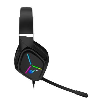 Lecoo HT406 3.5mm Jack+ USB Kulak Üstü RGB LED Aydınlatmalı Kablolu Gaming Kulaklık Siyah - 4