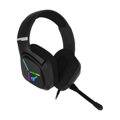 Lecoo HT406 3.5mm Jack+ USB Kulak Üstü RGB LED Aydınlatmalı Kablolu Gaming Kulaklık Siyah - 2