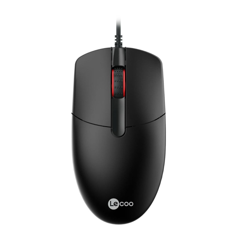 Lecoo MS103 USB Kablolu 1000DPI 3 Tuşlu PC, Mac, Dizüstü Bilgisayar ile Uyumlu Optik Mouse Siyah - 1