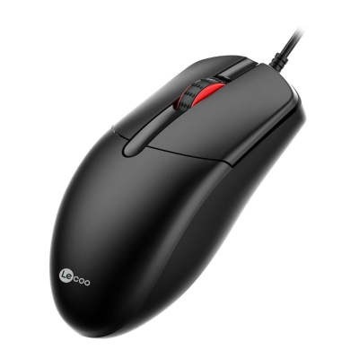 Lecoo MS103 USB Kablolu 1000DPI 3 Tuşlu PC, Mac, Dizüstü Bilgisayar ile Uyumlu Optik Mouse Siyah - 2