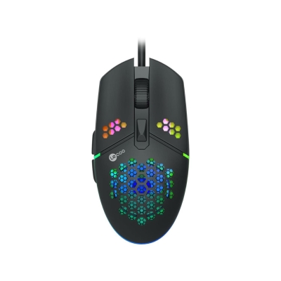 Lecoo MS105 Kablolu 3200DPI 6 Tuşlu RGB LED Aydınlatmalı Gaming Optik Mouse Siyah - LeCoo