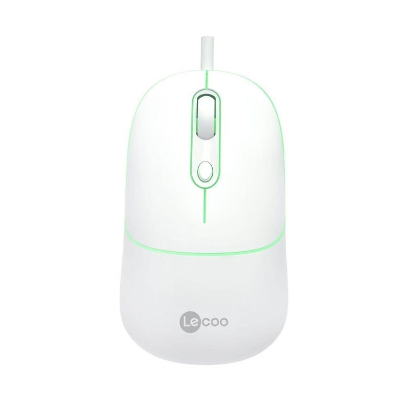 Lecoo MS110 USB Kablolu 2400DPI 4 Tuşlu RGB Sessiz Click Optik Gaming Oyuncu Mouse Beyaz - 6