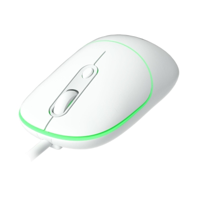 Lecoo MS110 USB Kablolu 2400DPI 4 Tuşlu RGB Sessiz Click Optik Gaming Oyuncu Mouse Beyaz - 3