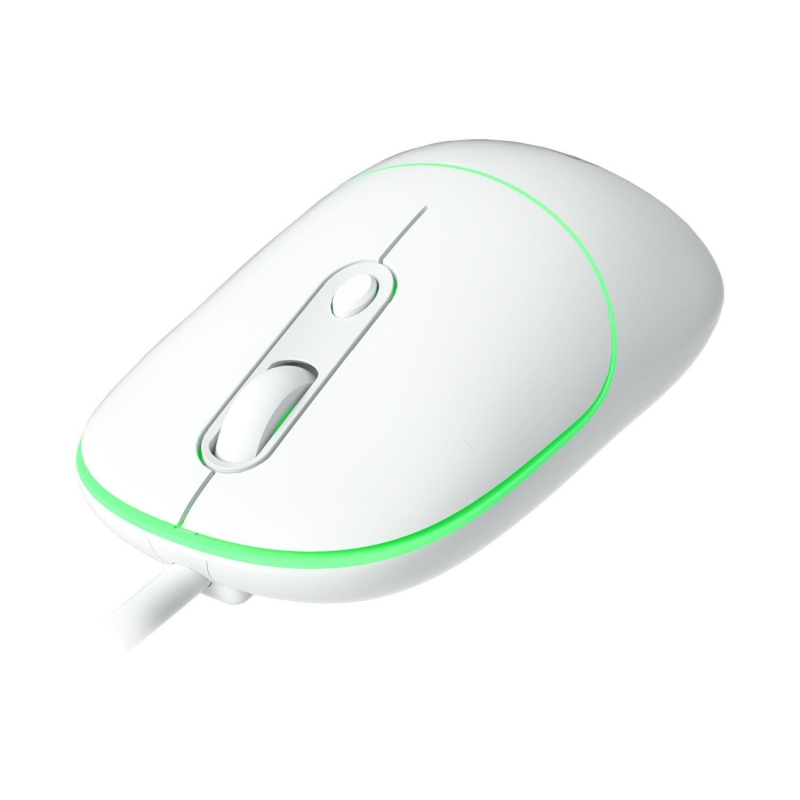 Lecoo MS110 USB Kablolu 2400DPI 4 Tuşlu RGB Sessiz Click Optik Gaming Oyuncu Mouse Beyaz - 3