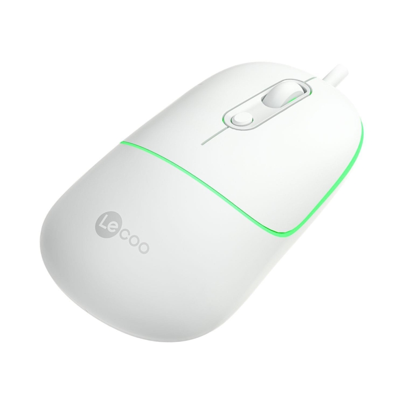 Lecoo MS110 USB Kablolu 2400DPI 4 Tuşlu RGB Sessiz Click Optik Gaming Oyuncu Mouse Beyaz - 4