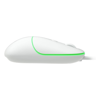 Lecoo MS110 USB Kablolu 2400DPI 4 Tuşlu RGB Sessiz Click Optik Gaming Oyuncu Mouse Beyaz - 5