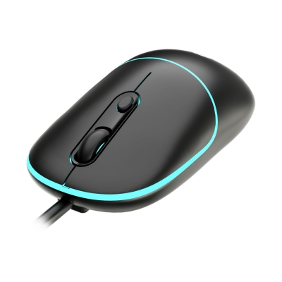 Lecoo MS110 USB Kablolu 2400DPI 4 Tuşlu RGB Sessiz Click Optik Gaming Oyuncu Mouse Siyah - 3