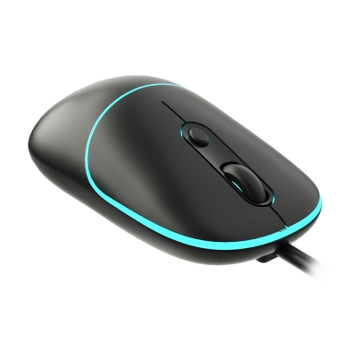 Lecoo MS110 USB Kablolu 2400DPI 4 Tuşlu RGB Sessiz Click Optik Gaming Oyuncu Mouse Siyah - 4