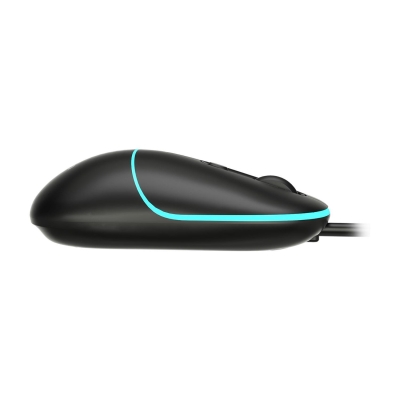 Lecoo MS110 USB Kablolu 2400DPI 4 Tuşlu RGB Sessiz Click Optik Gaming Oyuncu Mouse Siyah - 5