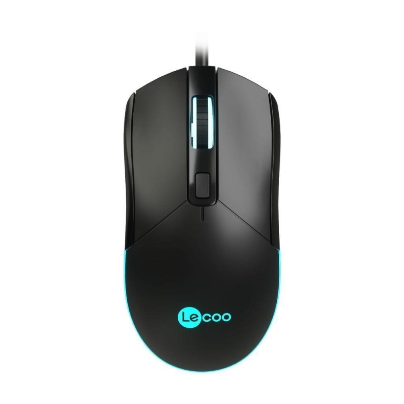 Lecoo MS120 USB Kablolu 2400DPI 4 Tuşlu RGB LED Aydınlatmalı Optik Gaming Optik Mouse Siyah - 2