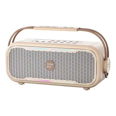 NowGo C2 60W Taşınabilir RGB Bluetooth Hoparlör IPX4 Parti Speaker Bej - NowGo