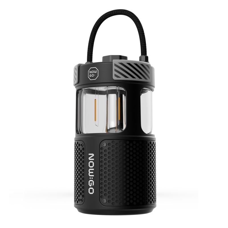 NowGo F1 20W Bluetoooth Hoparlör Taşınabilir Powerbank Kamp Feneri Siyah - 1