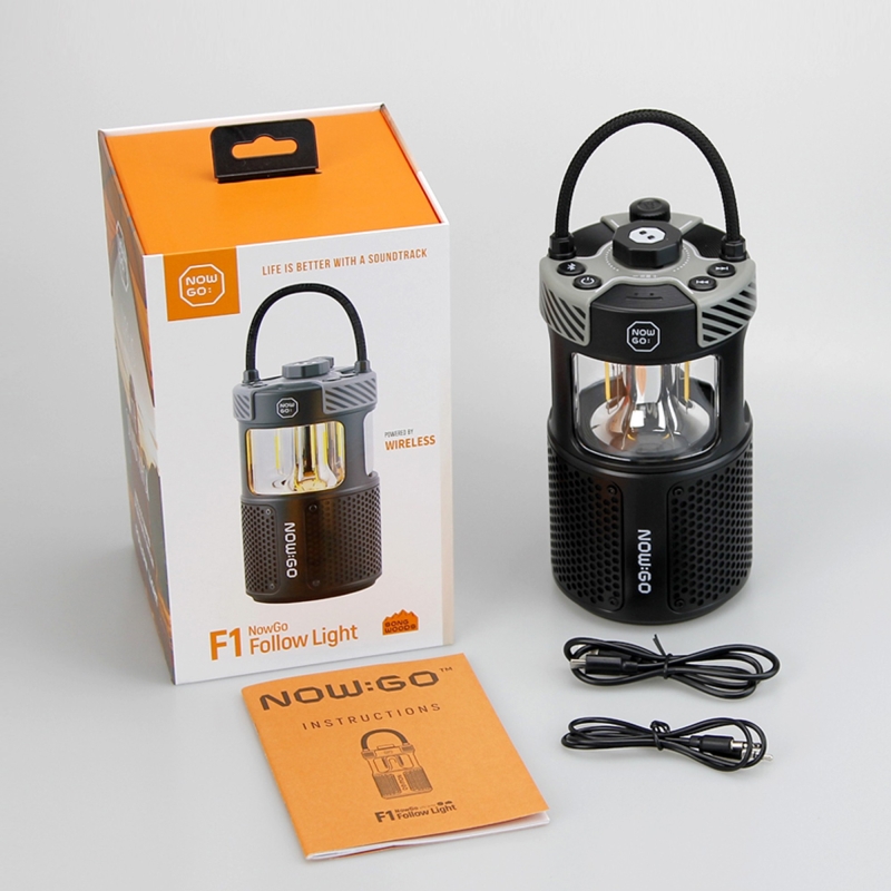 NowGo F1 20W Bluetoooth Hoparlör Taşınabilir Powerbank Kamp Feneri Siyah - 12