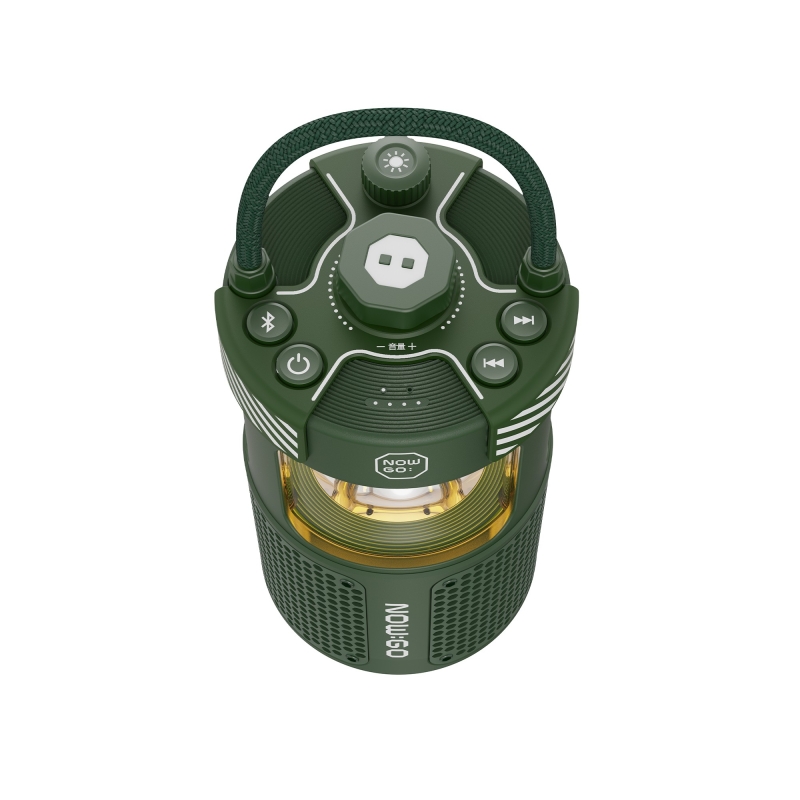 NowGo F1 20W Bluetoooth Hoparlör Taşınabilir Powerbank Kamp Feneri Yeşil - 2